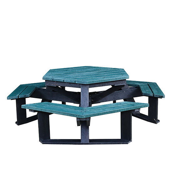 Picnic Table in Hexagon Shape